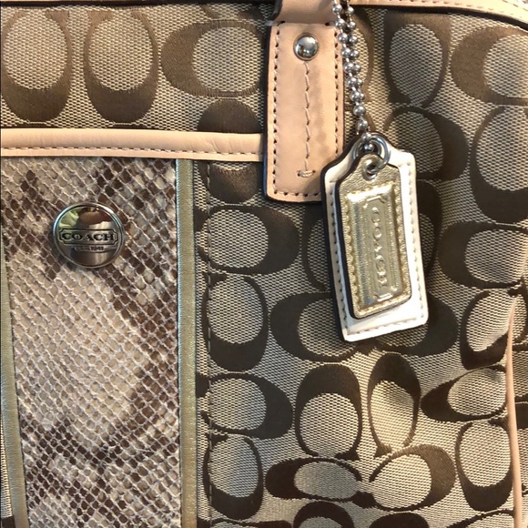 Coach Signature Python Satchel - Picture 2 of 7